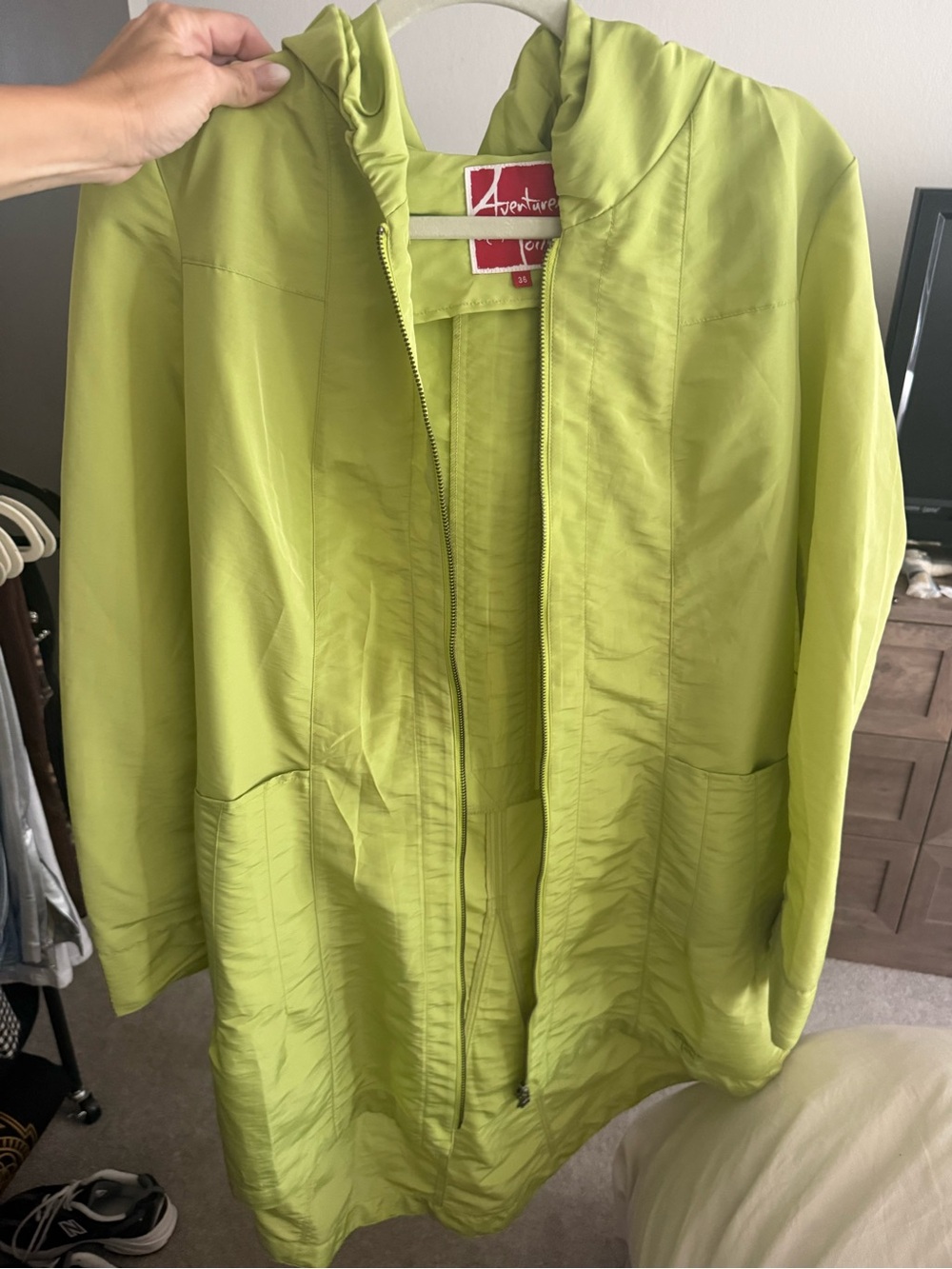 Green Hooded Trench Coat